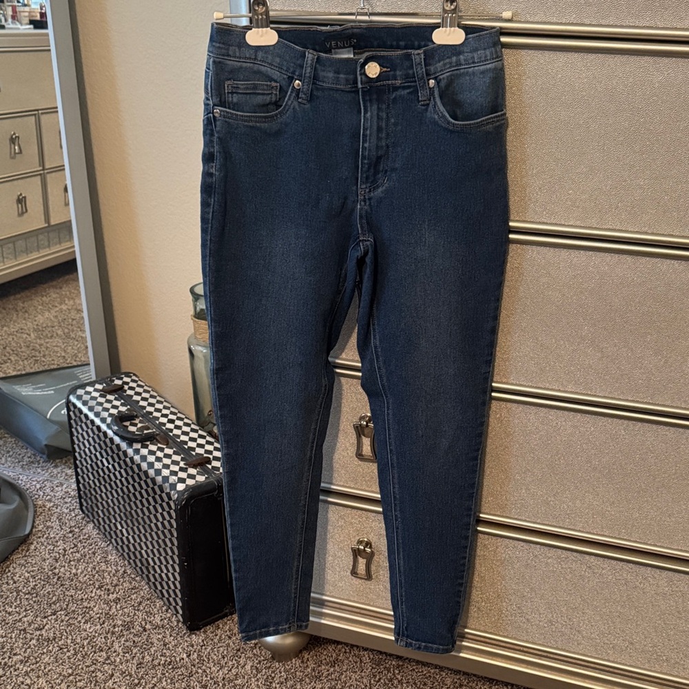 VENUS Dark Blue Ankle Jeans